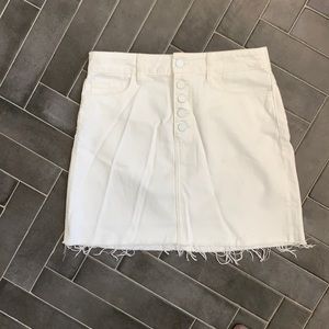White denim skirt